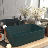 vidaXL Wash Basin 41x30x12 cm Ceramic Matt White