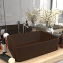 vidaXL Wastafel 41x30x12 cm keramiek matwit