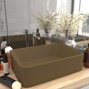 vidaXL Wastafel 41x30x12 cm keramiek matwit