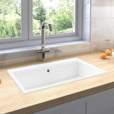 vidaXL Kitchen Sink Black 79 x 50 x 31 cm Quartz and Resin