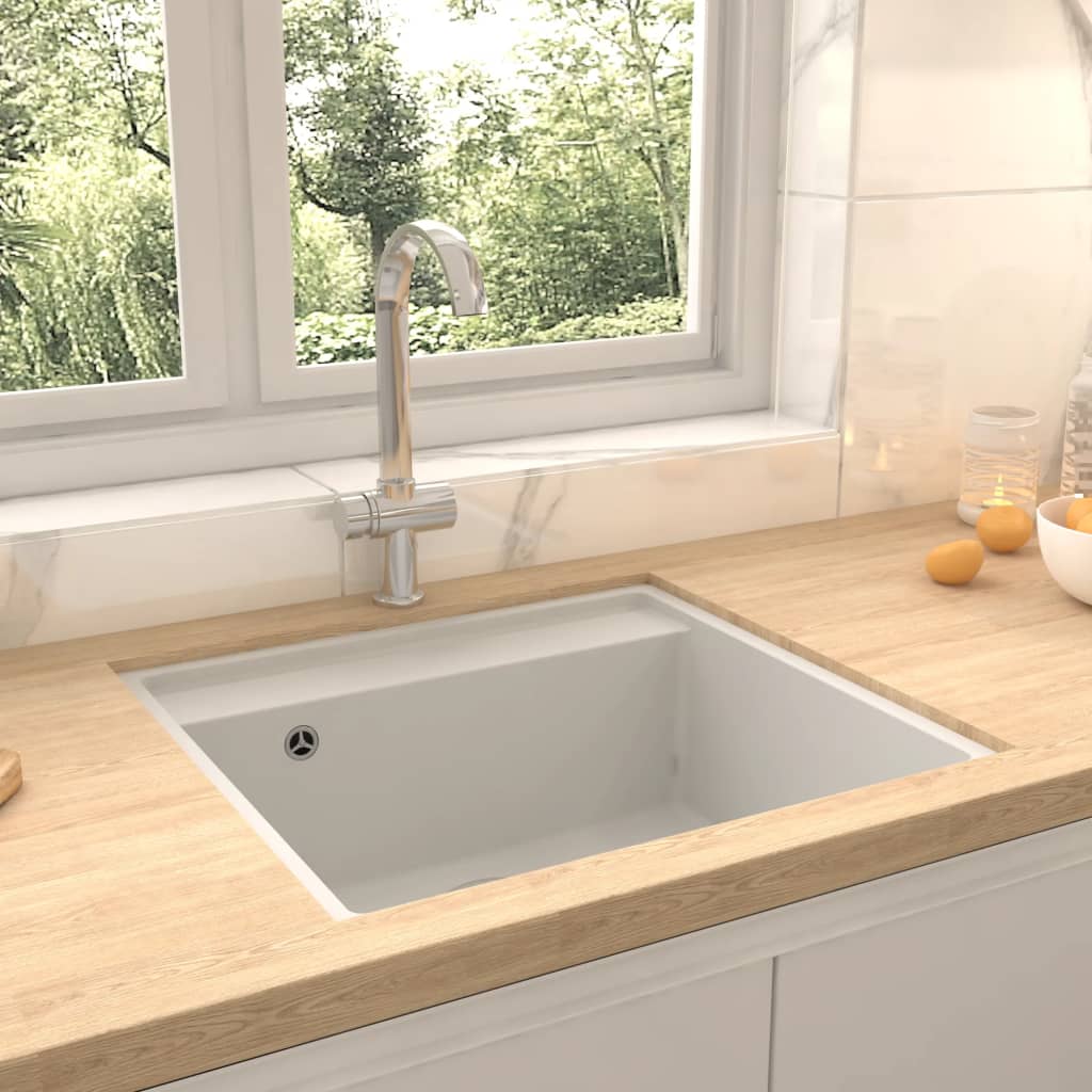 vidaXL Kitchen Sink Black 79 x 50 x 31 cm Quartz and Resin