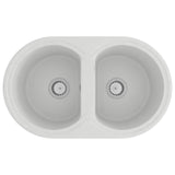 vidaXL Kitchen Sink White 78 x 47 x 20.5 cm Granite