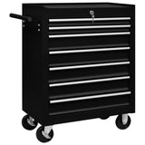 vidaXL Tool Trolley 5 Drawers Red