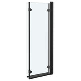 vidaXL Douchewand inklapbaar 3 panelen 130x138 cm ESG zwart