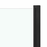 vidaXL Douchewand 68x130 cm ESG zwart
