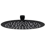 vidaXL Round Rain Shower Head 20 cm Stainless Steel Black