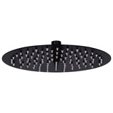 vidaXL Round Rain Shower Head 20 cm Stainless Steel Black