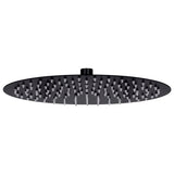 vidaXL Round Rain Shower Head 20 cm Stainless Steel Black