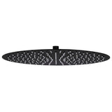 vidaXL Round Rain Shower Head 20 cm Stainless Steel Black