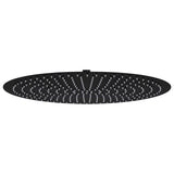 vidaXL Round Rain Shower Head 20 cm Stainless Steel Black