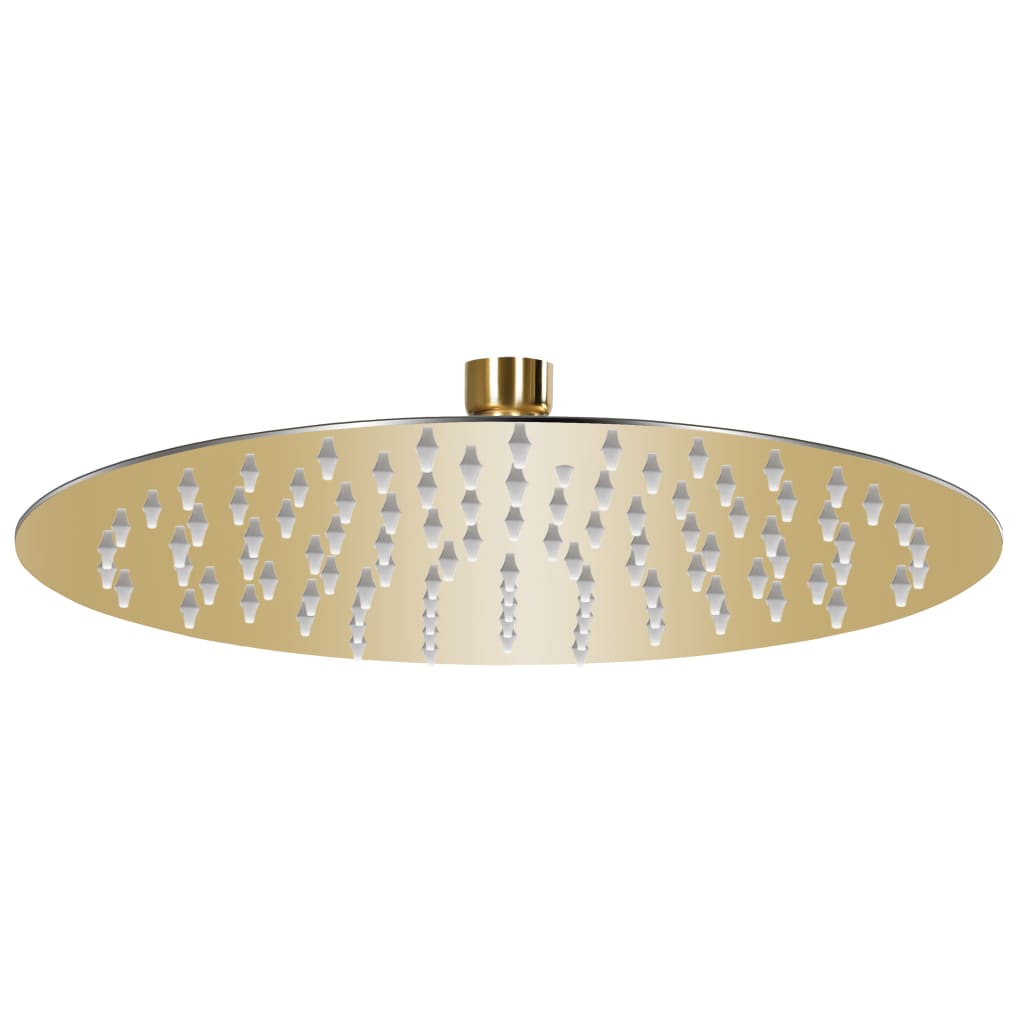 vidaXL Round Rain Shower Head 20 cm Stainless Steel Black