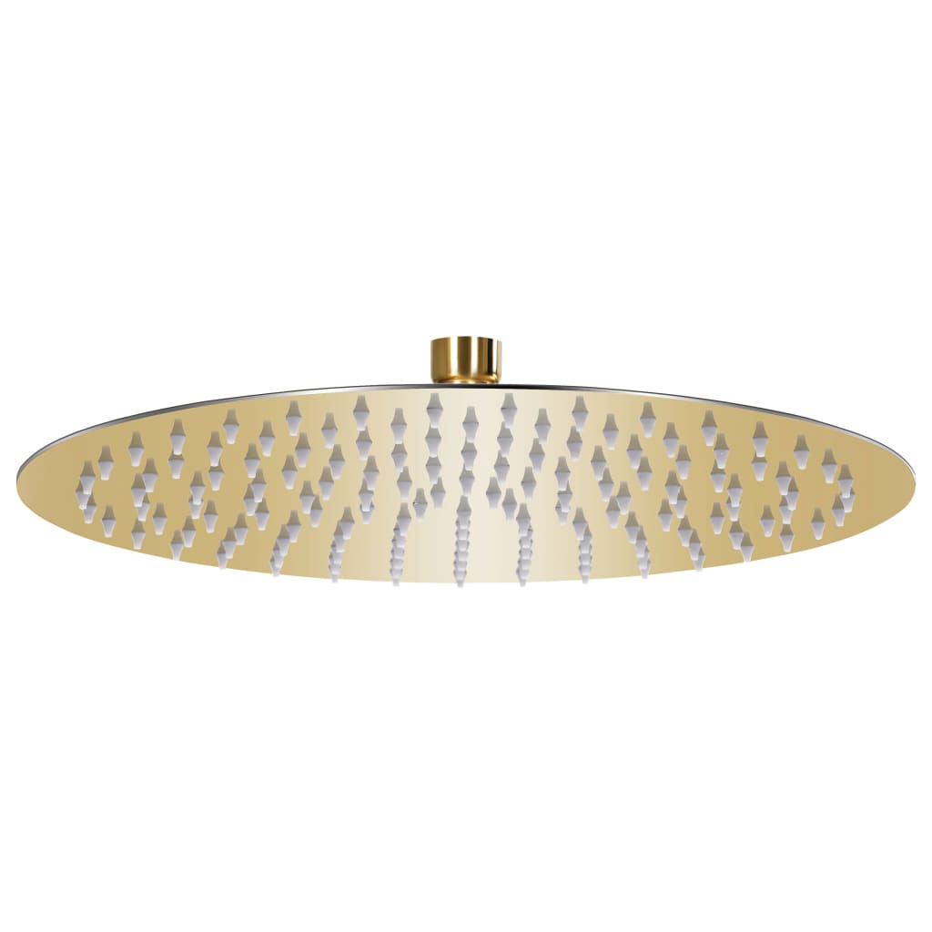 vidaXL Round Rain Shower Head 20 cm Stainless Steel Black