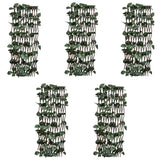 vidaXL Garden Trellis 5 pcs with Artificial Leaves 180x90 cm Willow