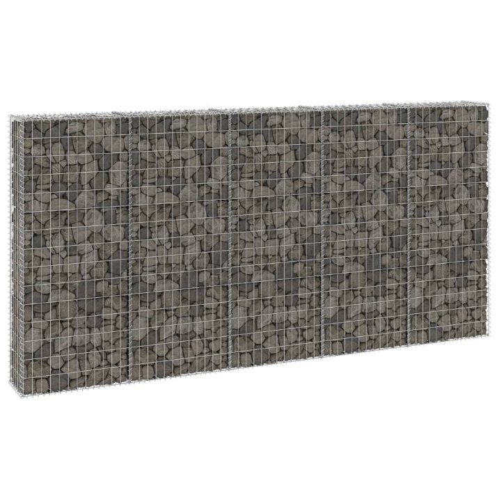 vidaXL Gabion Wall with Lids 60x30x100 cm Galvanised Steel