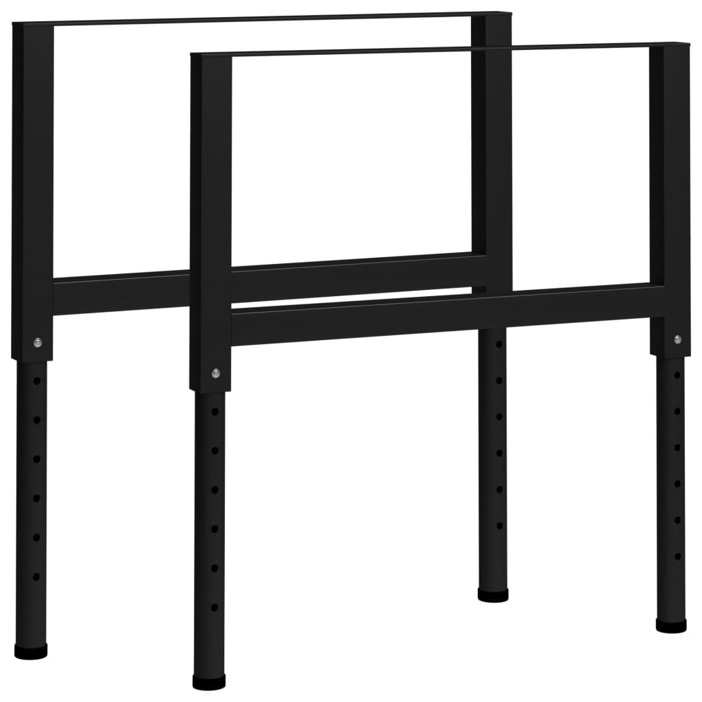 vidaXL Werkbankframes verstelbaar 2 st 55x(69-95,5) cm metaal zwart