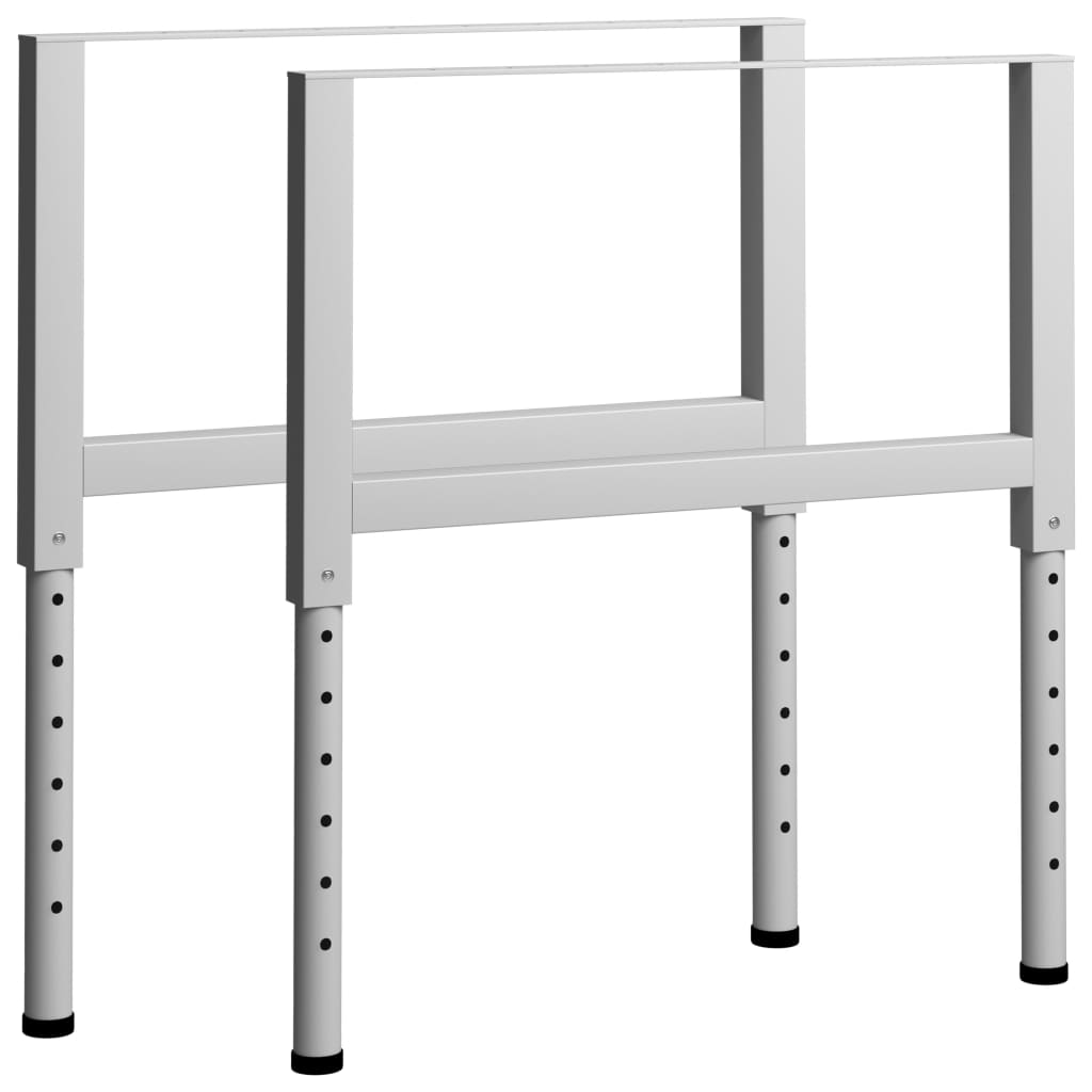 vidaXL Werkbankframes verstelbaar 2 st 55x(69-95,5) cm metaal zwart