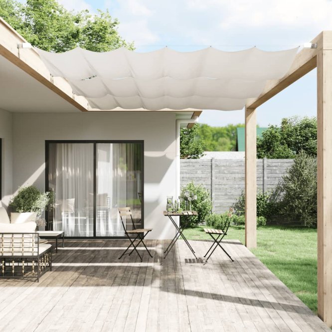vidaXL Vertical Awning 140x270 cm Oxford fabric white