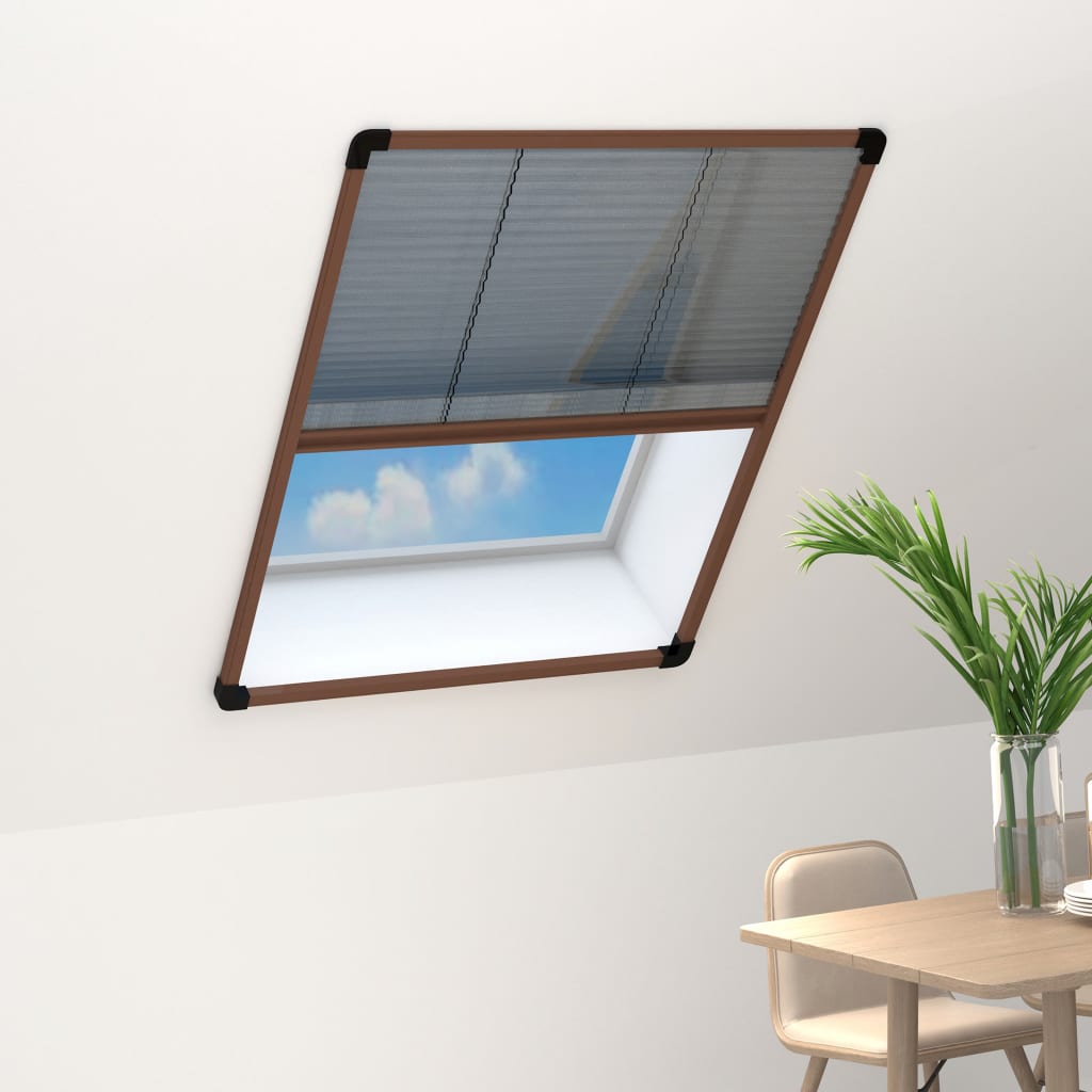 vidaXL Pleated fly screen 60x80 cm aluminium
