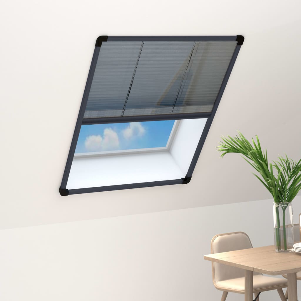 vidaXL Pleated fly screen 60x80 cm aluminium