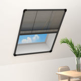 vidaXL Pleated fly screen 60x80 cm aluminium