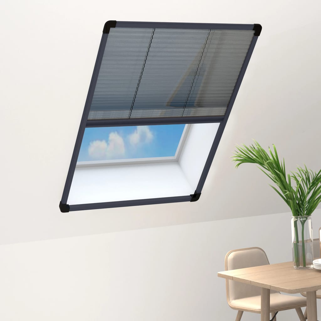 vidaXL Pleated fly screen 60x80 cm aluminium