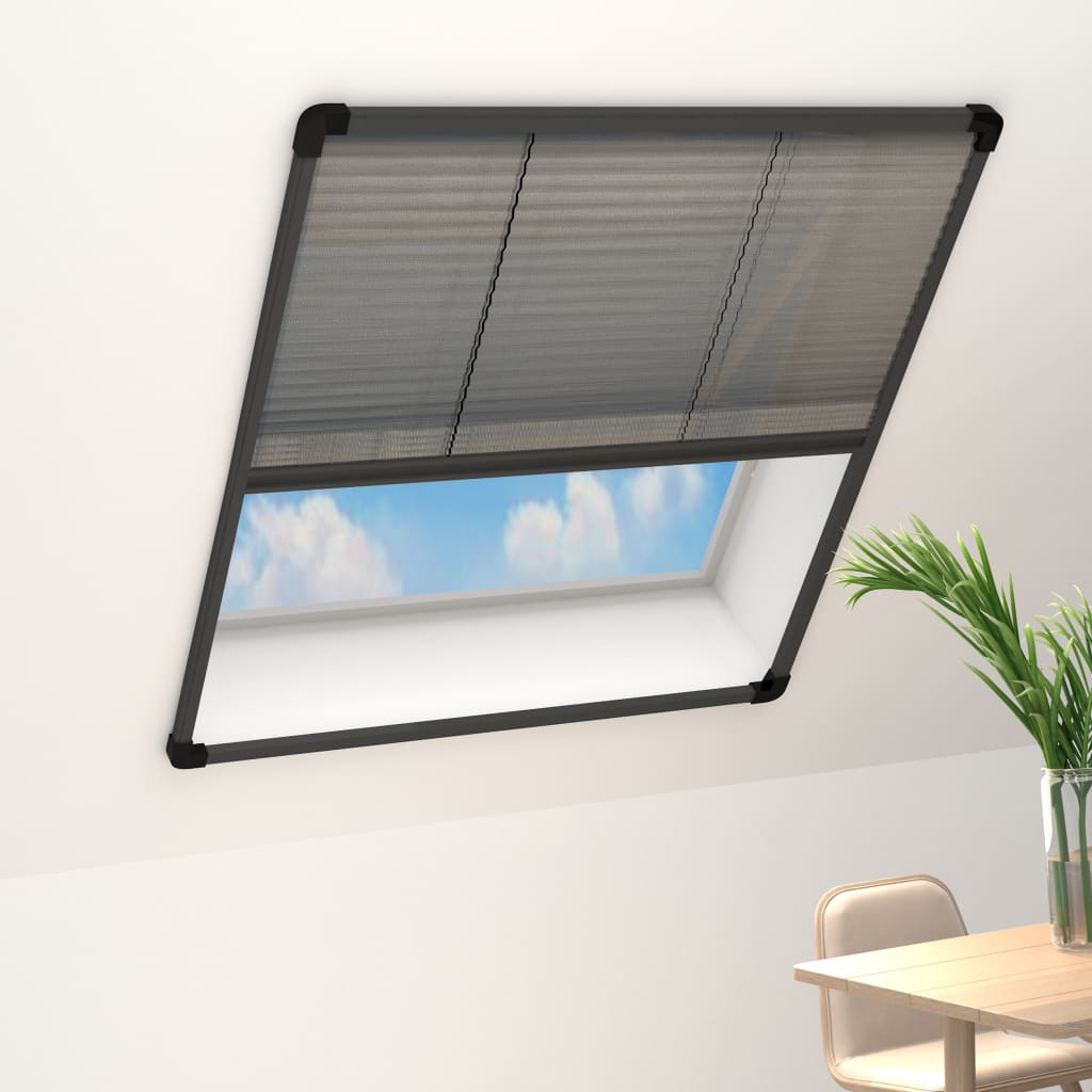 vidaXL Pleated fly screen 60x80 cm aluminium