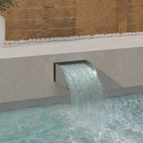 vidaXL Waterfall with LEDs 30x34x14 cm 304 stainless steel