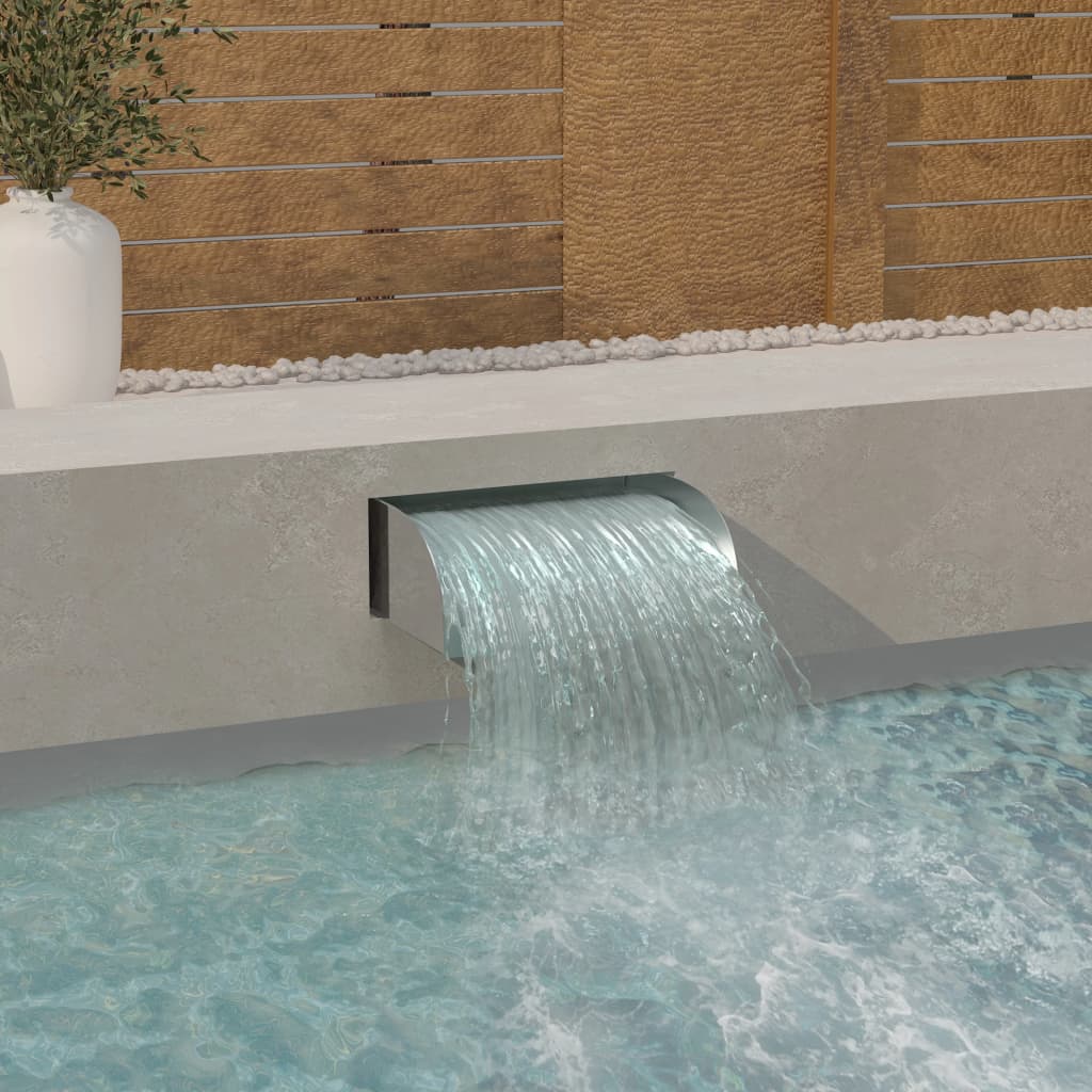 vidaXL Waterfall with LEDs 30x34x14 cm 304 stainless steel