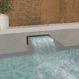 vidaXL Waterfall with LEDs 30x34x14 cm 304 stainless steel