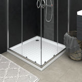 vidaXL Shower Tray with Studs 90x70x4 cm ABS White