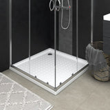 vidaXL Shower Tray with Studs 90x70x4 cm ABS White