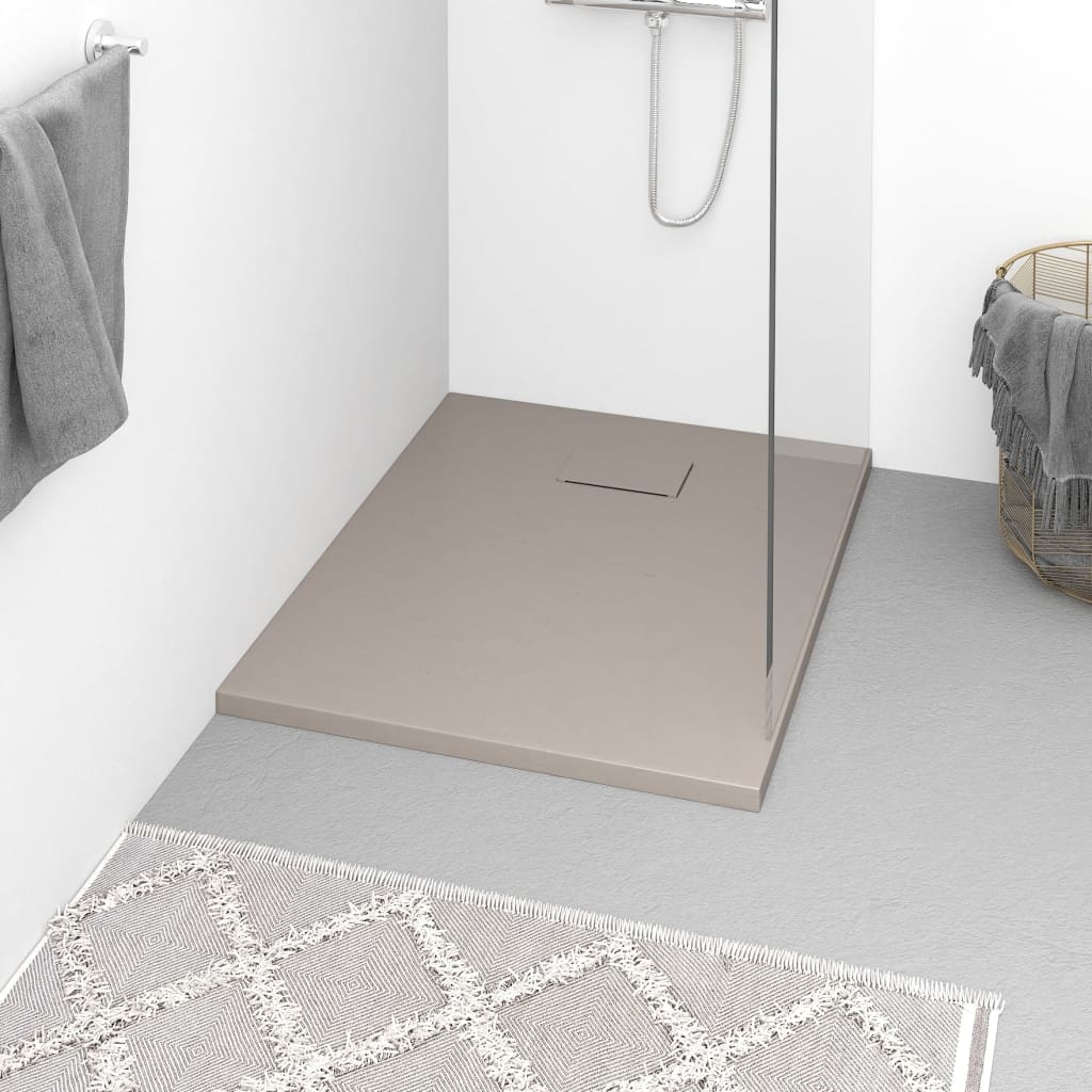 vidaXL Shower Tray 80x80 cm SMC White