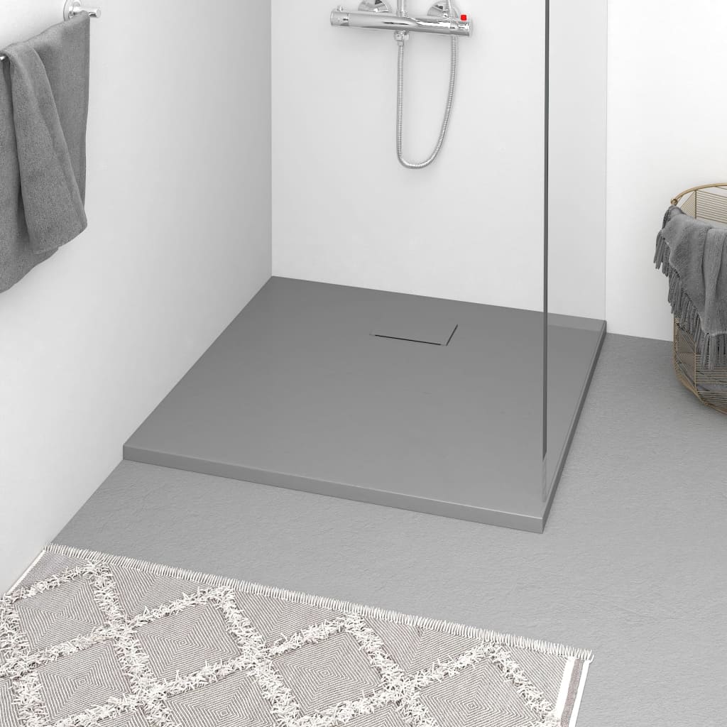 vidaXL Shower Tray 80x80 cm SMC White