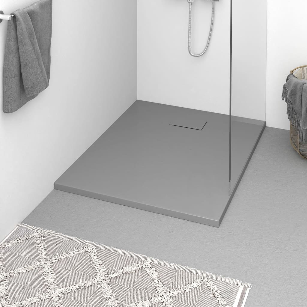 vidaXL Shower Tray 80x80 cm SMC White