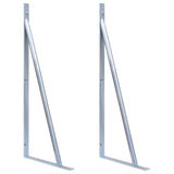 vidaXL Fence Post Support Brackets 2 pcs Galvanized Steel