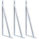 vidaXL Fence Post Support Brackets 2 pcs Galvanized Steel