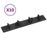 vidaXL Terrace Cover Caps 10 pcs plastic brown