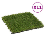 vidaXL Artificial Grass Tiles 11 pcs 30x30 cm green