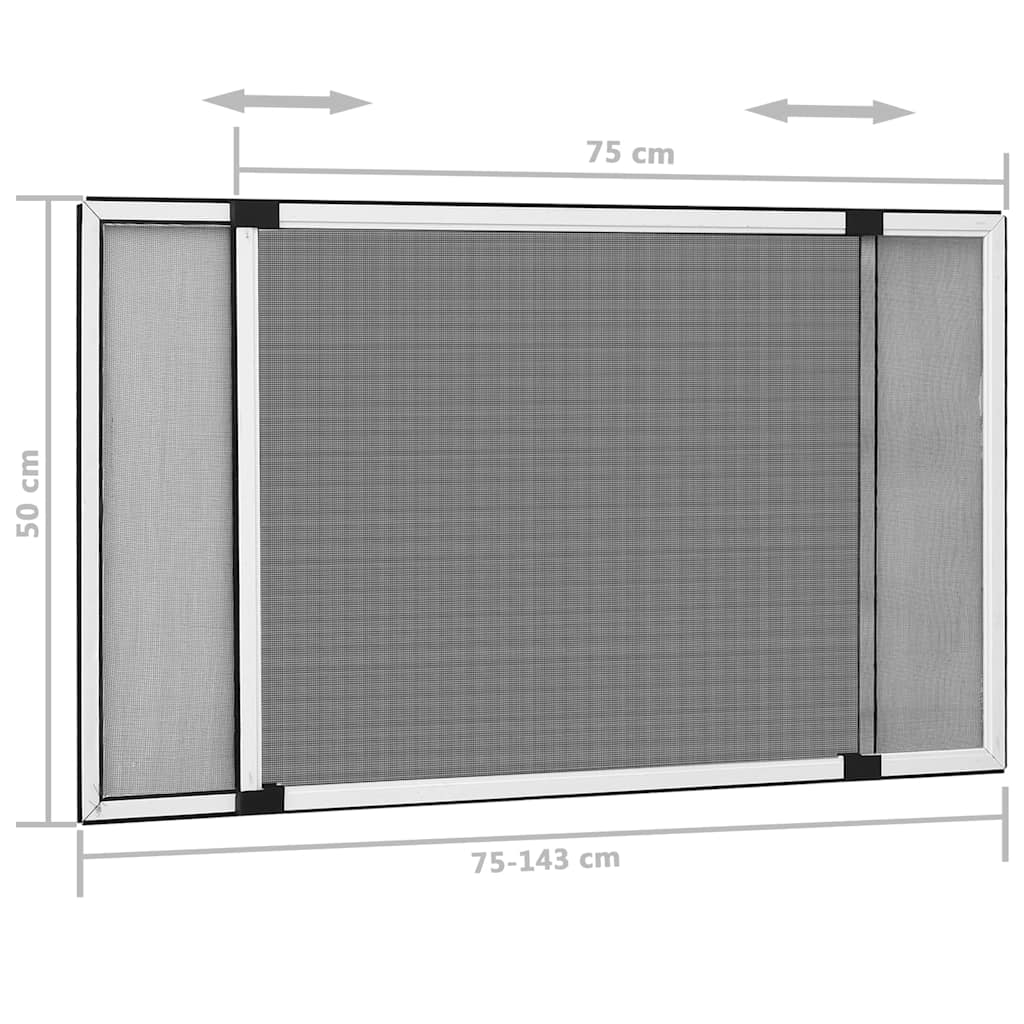 vidaXL Raamhor uitschuifbaar (75-143)x50 cm bruin