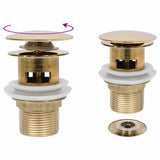 vidaXL Afvoer pop-up met overloop 6,4x6,4x9,1 cm chroomkleurig