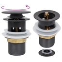 vidaXL Afvoer pop-up met overloop 6,4x6,4x9,1 cm chroomkleurig