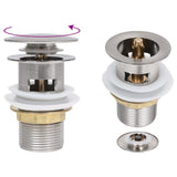 vidaXL Afvoer pop-up met overloop 6,4x6,4x9,1 cm chroomkleurig