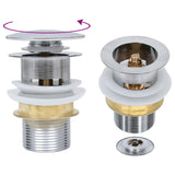 vidaXL Afvoer pop-up met overloop 6,4x6,4x9,1 cm chroomkleurig