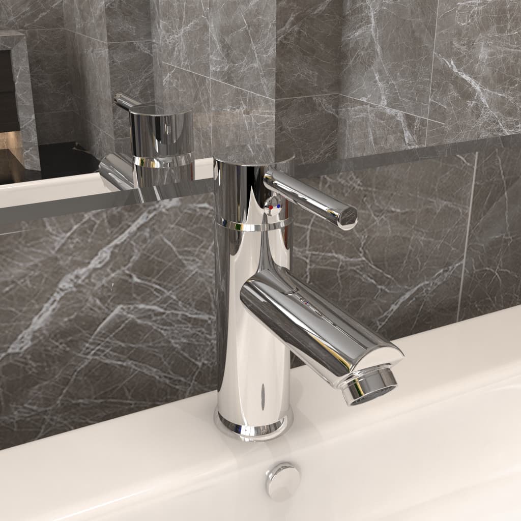 vidaXL Basin Mixer Tap 130x176 mm Chrome