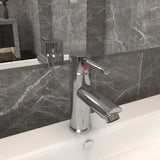 vidaXL Basin Mixer Tap 130x176 mm Chrome