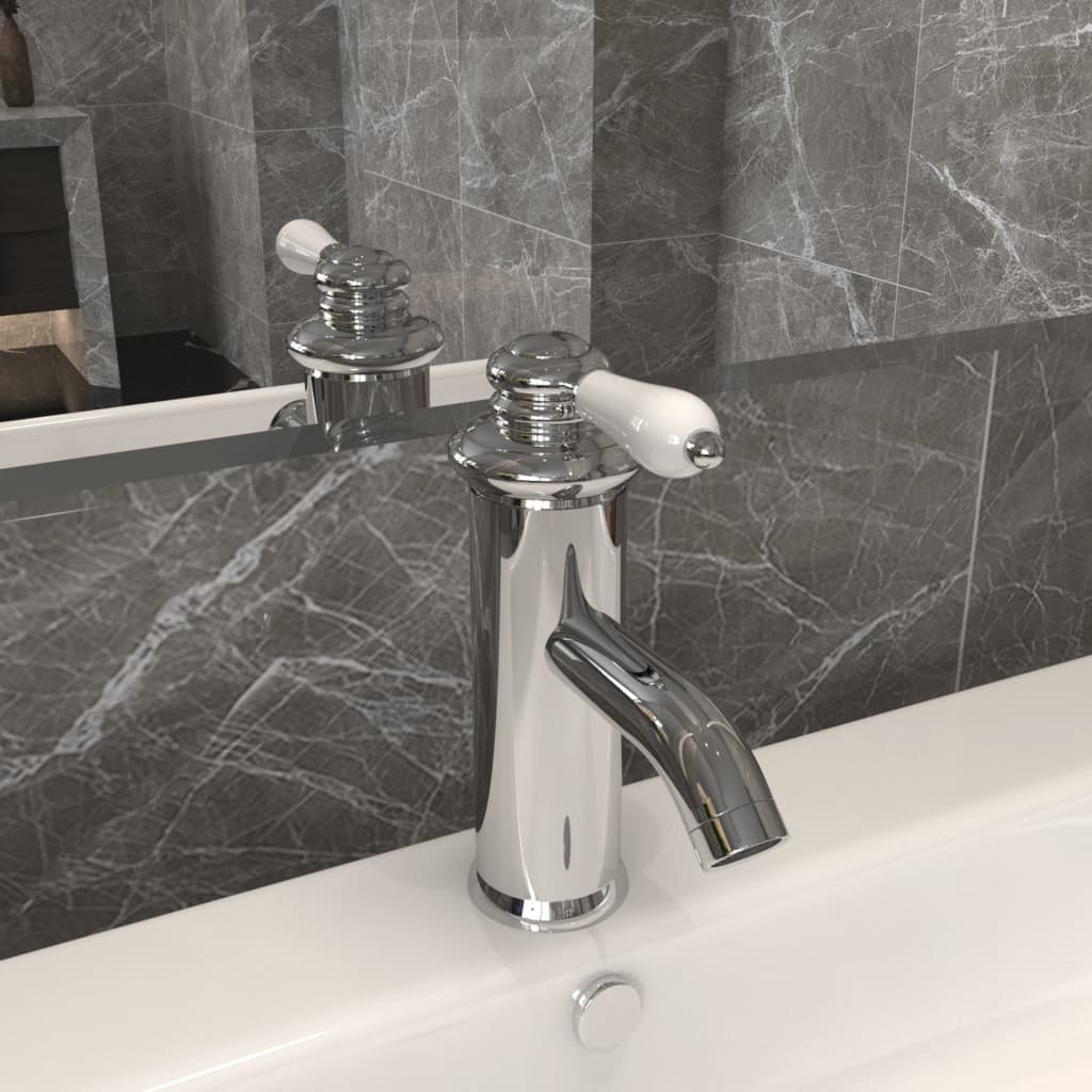 vidaXL Basin mixer 130x180 mm chrome-plated