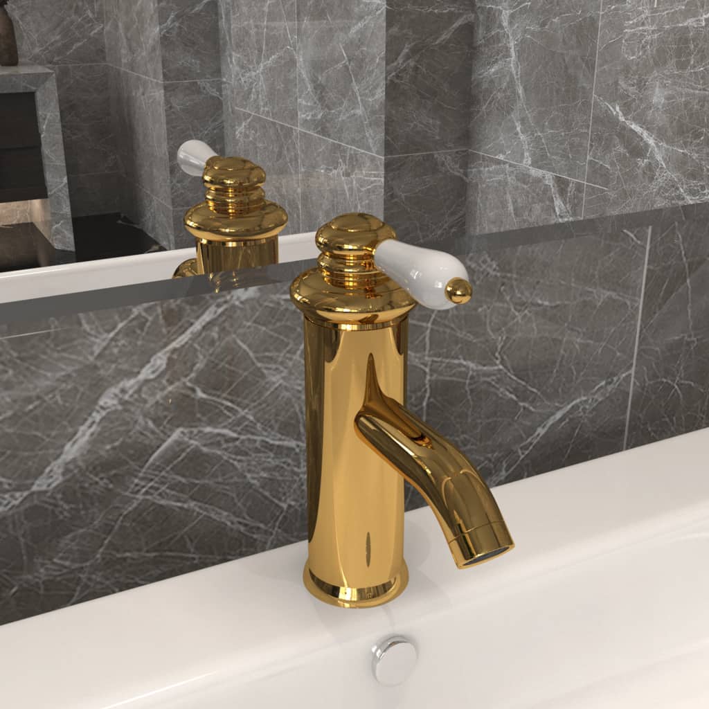 vidaXL Basin mixer 130x180 mm chrome-plated
