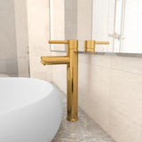 vidaXL Bathroom mixer tap brass