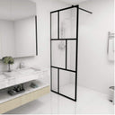 vidaXL Walk-in Shower Screen Transparent 80x195 cm ESG Glass Gold-Colored