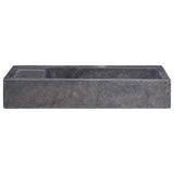 vidaXL Gootsteen 58x39x10 cm marmer zwart